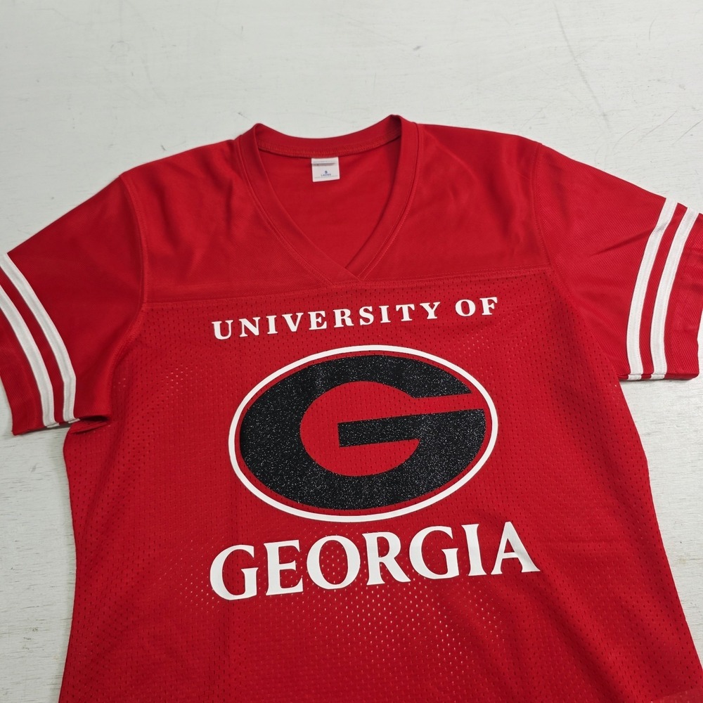 Georgia Bulldogs NCAA Sport Tek Ladies Women's Mesh Football Jersey Shirt Sz S - Picture 2 of 6